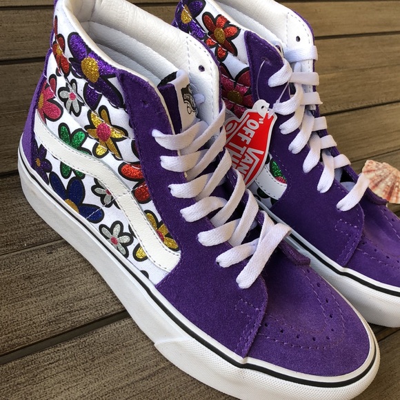 🌴🔆VANS- HI TOPS PLATFORM GLITTER DAISIES🔆🌴 - Picture 2 of 11